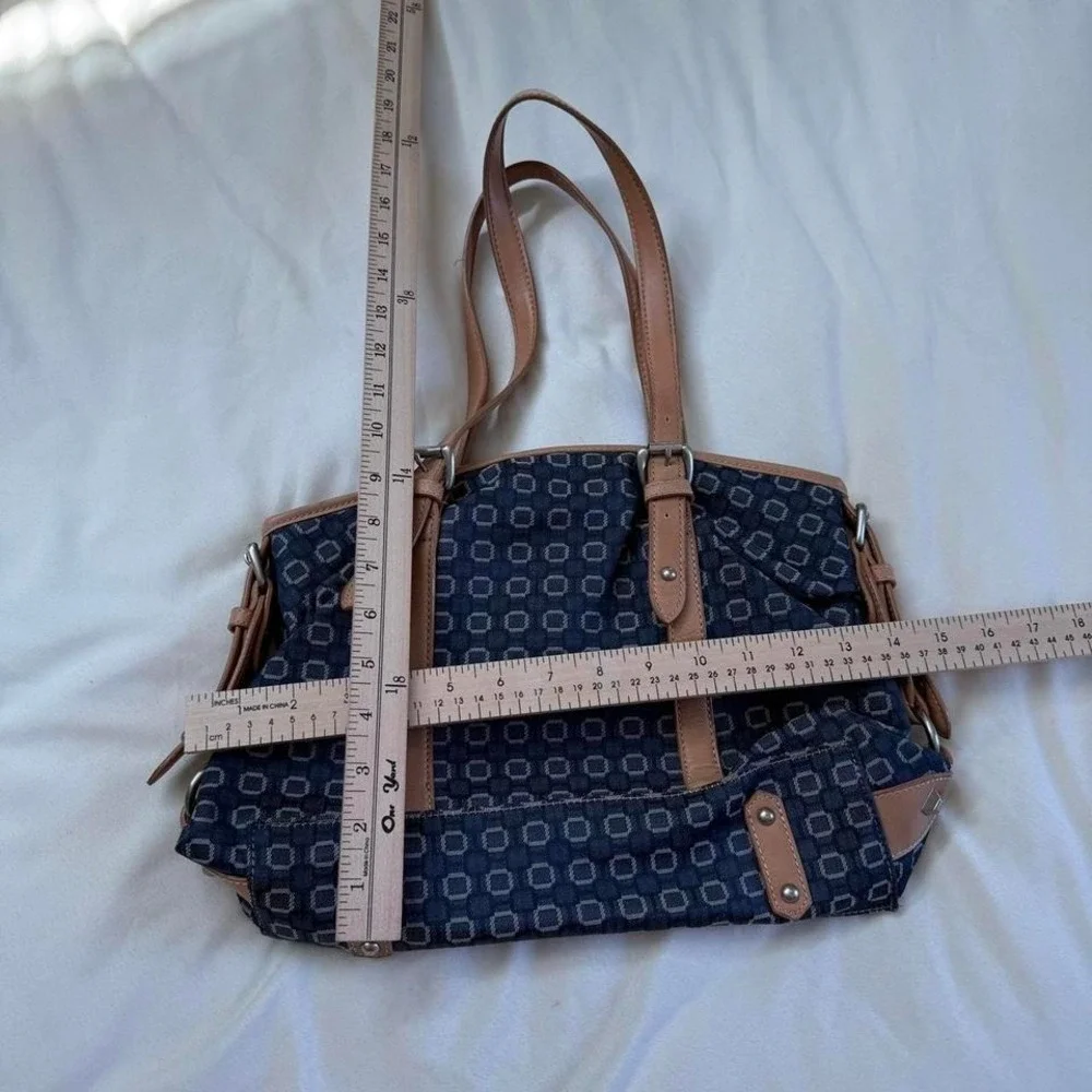 Y2K Nine West blue canvas‎ shoulder bag one size
